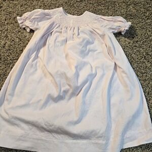Vtg Southern Sunshine Corduroy Cross Dress Toddlers 4T Light Pink